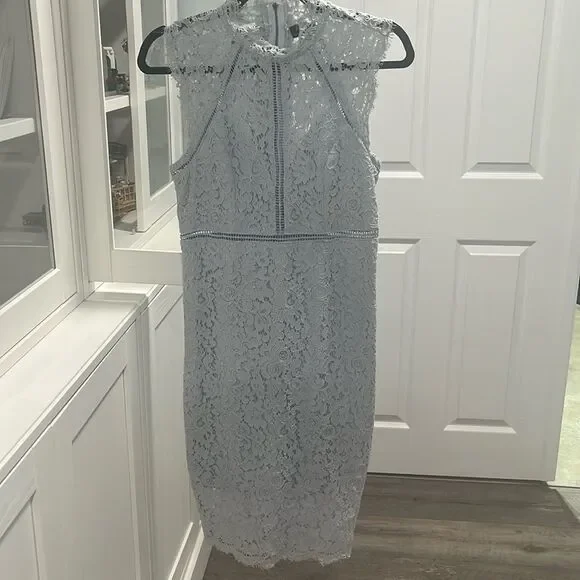 BARDOT Light Blue Mariana Light Blue Mist Pencil Dress, Size 6/S - Picture 3 of 12